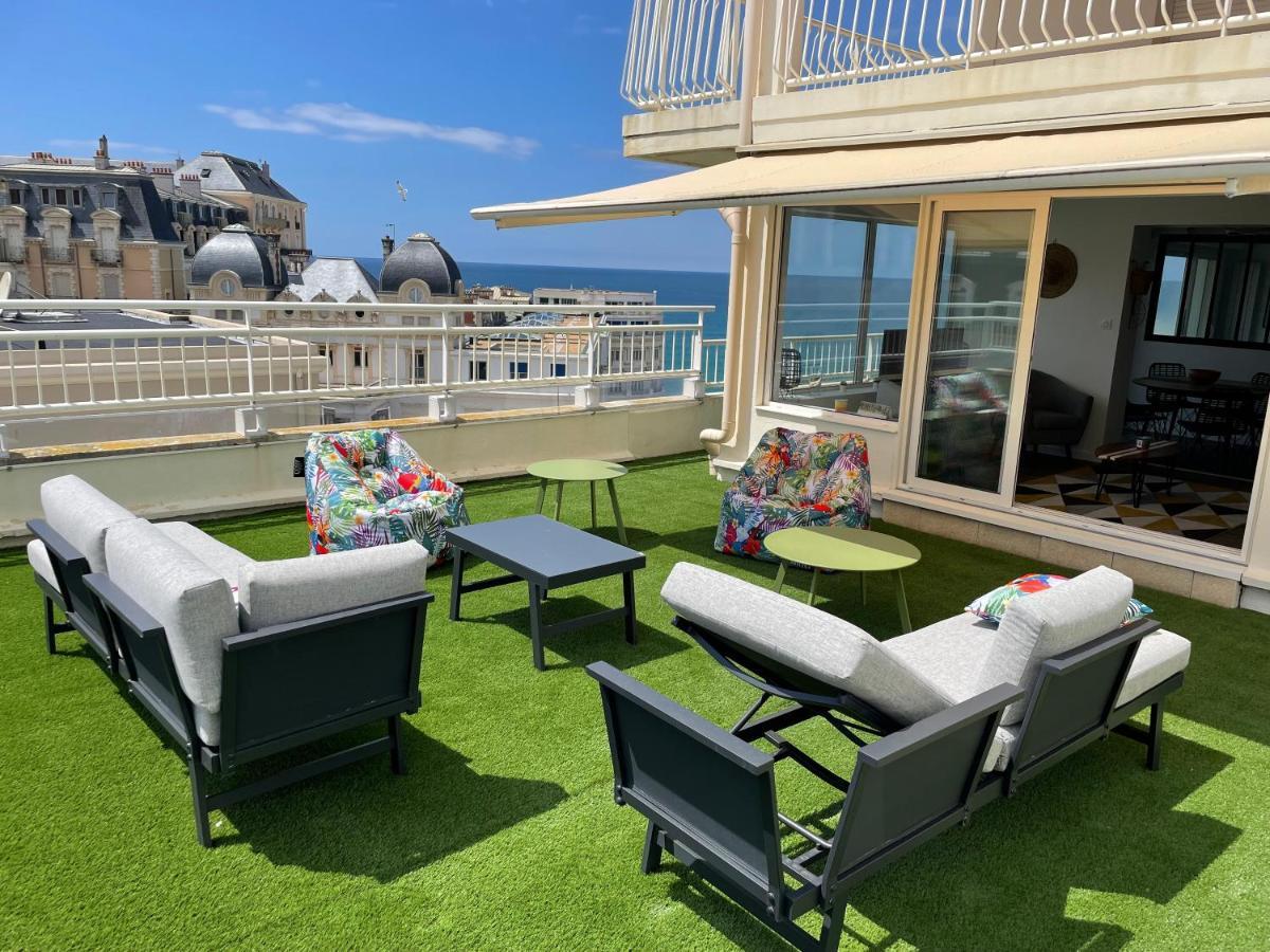 T3 Bis - 4 Etoiles Rooftop Et Vue Mer - Bellevue Biarritz Bagian luar foto